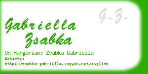 gabriella zsabka business card